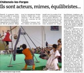 Article de presse sur Les Contes Cirque