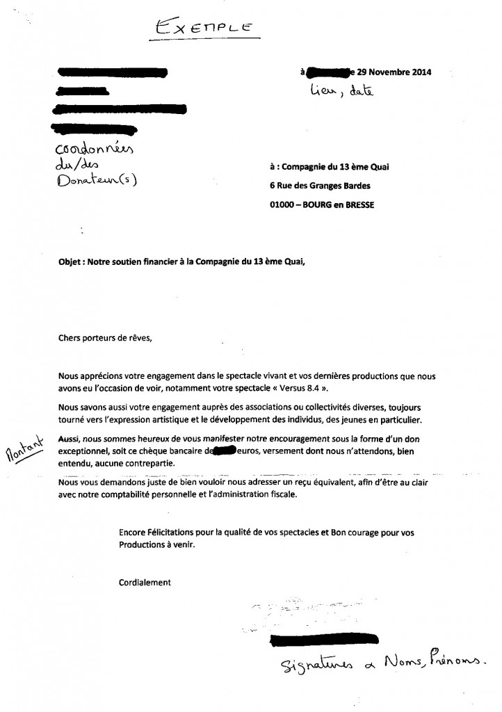 exemple de lettre