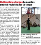 Article de presse sur Les Contes Cirque
